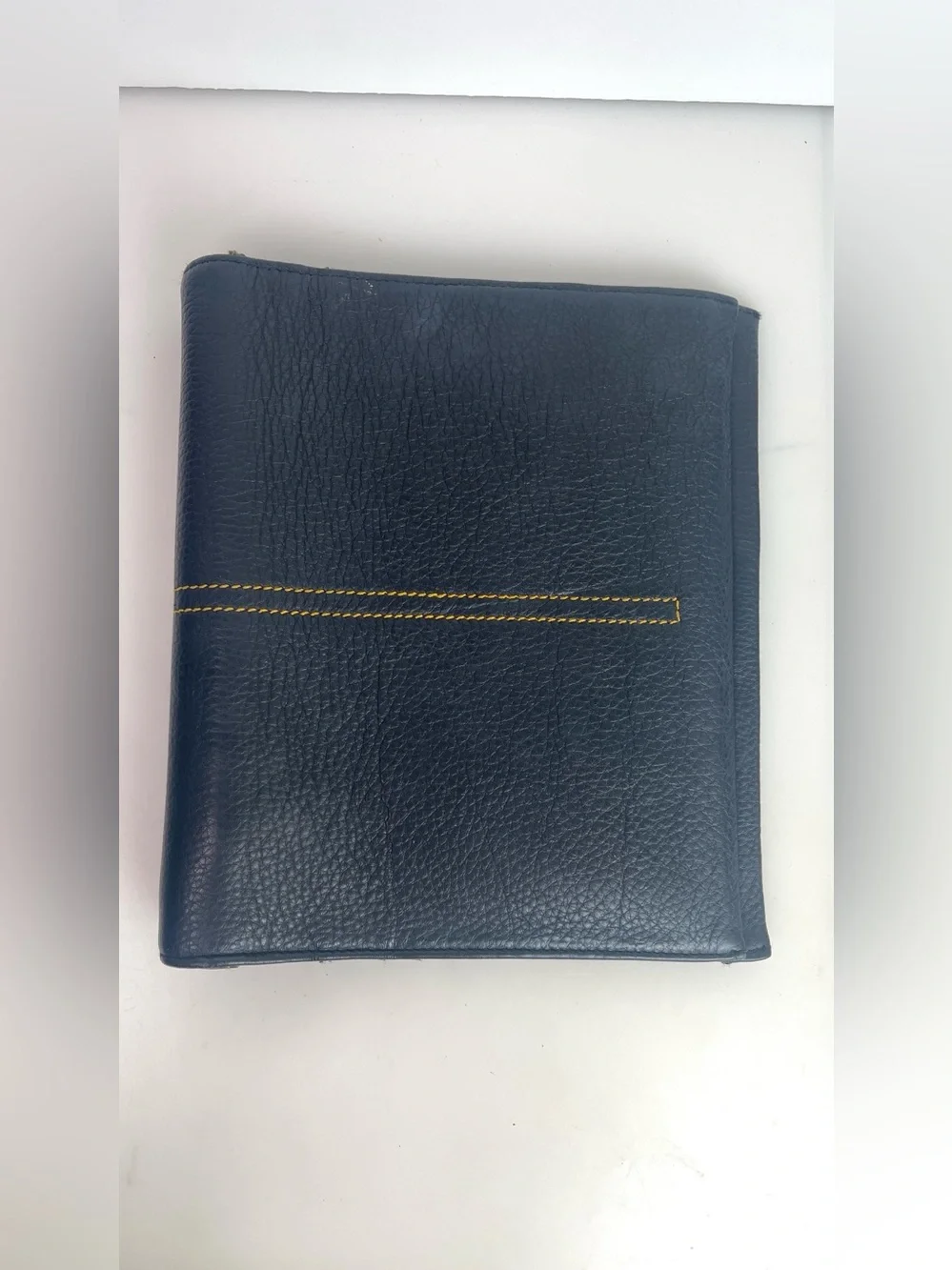 Franklin Covey Planner Nappa Leather 7-Ring Binder Organizer Cover Black 9x7.5”